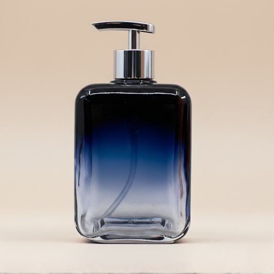 Preto e Azul | Vidro Box Saboneteira | 260ml